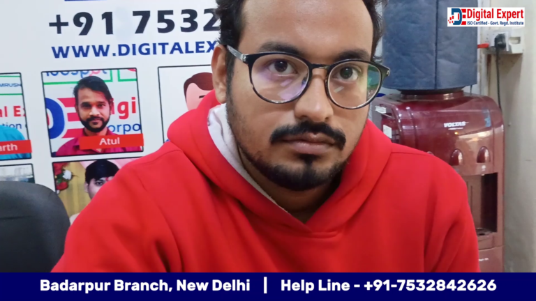 Devendar Progress Report || Digital Marketing Institute & Agency in Badarpur New Delhi