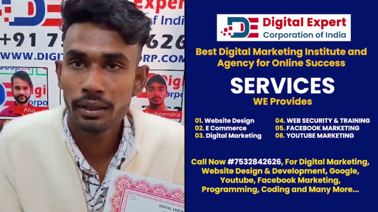 Ajay Got Job after Completing the Course | Digital Marketing Institute & Agency in Badarpur Delhi